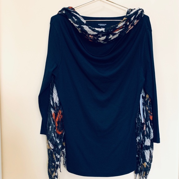 NWT Navy Cowlneck top - Picture 2 of 7